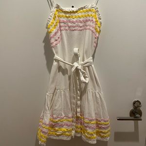 Lisa Marie Fernandez white dress with waist tie